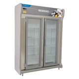 Expositor De Bebidas 2 Portas Polofrio Expositor Europeu Cinza 220v