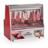 Balcão Frigorifico Turino Com Depósito Gats150d Gelopar Expositor De Carnes Vermelho 220v