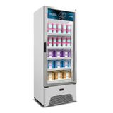 Freezer Expositor Frost Free Vf50ah Metalfrio Freezer Porta De Vidro Branco 220v