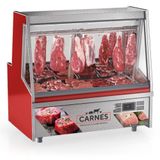 Balcão Frigorífico Premium Turino Sem Depósito Gatp150a Gelopar Expositor De Carnes Vermelho 220v