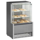 Vitrine Neutra Aurora Vidro Reto Mpna075r Gelopar Balcão Seco Inox Bivolt