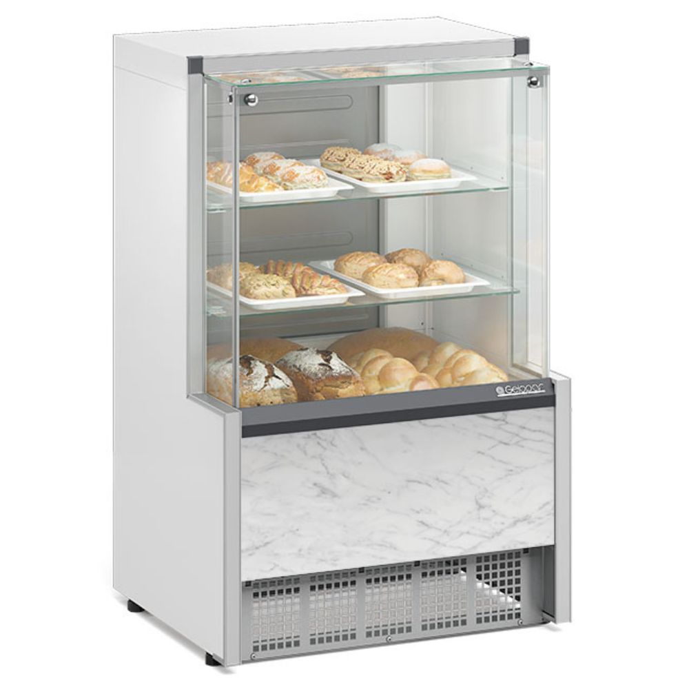 Vitrine Neutra Aurora Vidro Reto Mpna075r Gelopar Balcão Seco Branco Bivolt