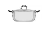 Caçarola Rasa Tramontina Solar Silicone em Aço Inox com Fundo Triplo e Tampa de Vidro 30 cm 8,9 L Tramontina