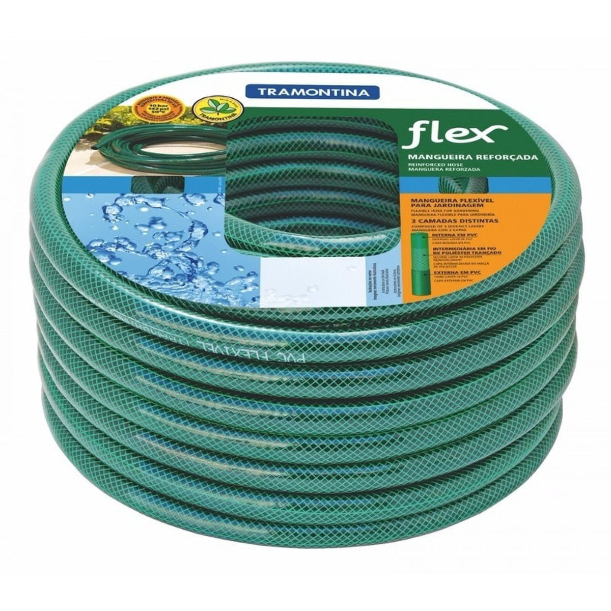 Mangueira Jardim Flex 30m Tramontina Verde