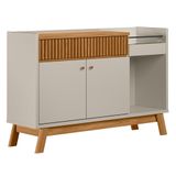 Buffet Aparador Para Sala 2 Portas 1 Gaveta Luke L06 Nature/off White - Mpozenato