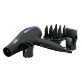 Secador de Cabelo Turbo Rainbow com Kit Difusor Mallory 220V Preto