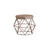 Puff Base Bronze Elsa Suede Cappuccino Gran Belo