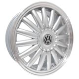 Kit 4 Rodas Aro 15x6 Vw Bananinha 4x100 Prata Brw 1370