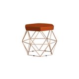 Puff Base Gold Elsa Suede Telha Gran Belo