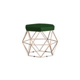 Puff Base Gold Elsa Suede Verde Gran Belo