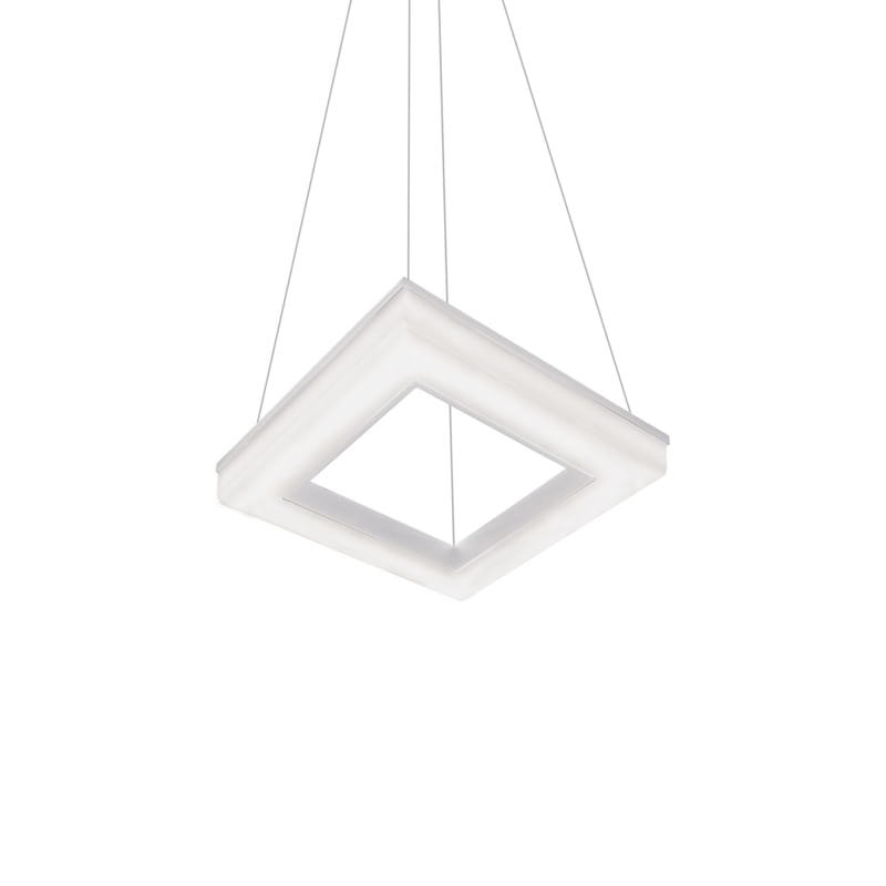 Lustre Pendente Newline Pixel 496 Led Bivolt - Branco 3000k Luz Amarela - Único