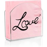 Porta-guardanapos Love Design Classic Acrilic Clear Cocktail Paper Papel Portante Dispensador De Tecido Autônomo De Mesa Para Jantar Cozin