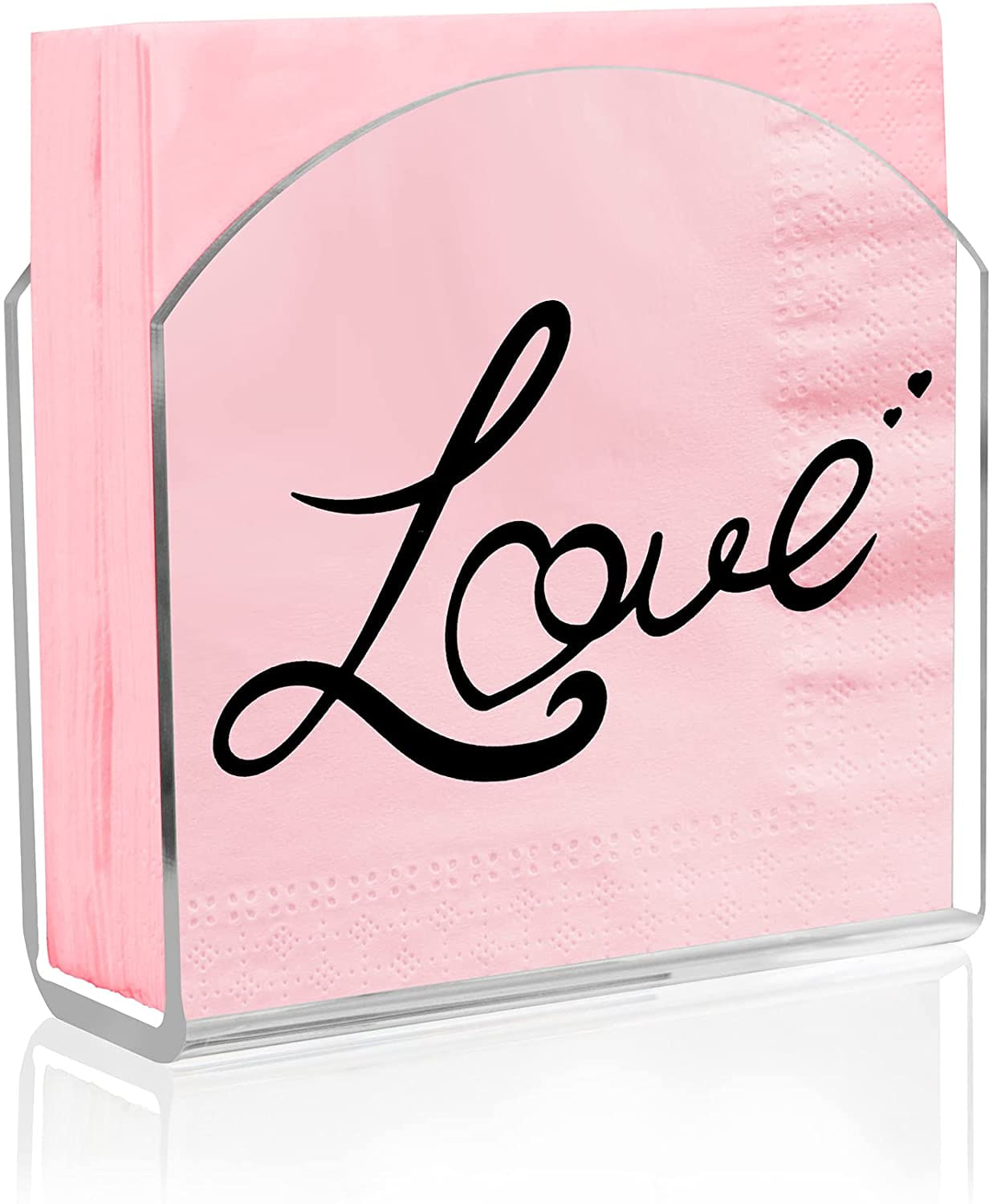 Porta-guardanapos Love Design Classic Acrilic Clear Cocktail Paper Papel Portante Dispensador De Tecido Autônomo De Mesa Para Jantar Cozin