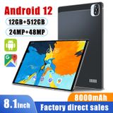 M12 Wifi Tablet 81 Polegadas 12gbram + 512gbrom Dez Núcleos 5g Netw