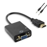 Cabo Conversor Adaptador Hdmi Para Vga + Cabo P2