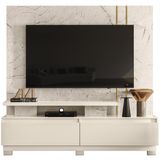 Estante Home Tv 75 Pol Com Pes 183 Cm 8531 Calacata Off White Mdt