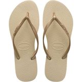 Chinelo Feminino Slim 35/6 Areia E Dourado - Havaianas