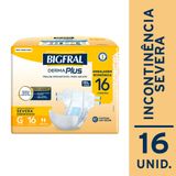 Fralda Geriátrica Bigfral Derma Plus G Com 16un Embalagem Econômica