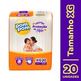 Fralda Pom Pom Protek Proteção De Mãe Jumbo Xg Com 20un