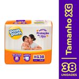 Fralda Pom Pom Protek Proteção De Mãe Mega Xg Com 38un