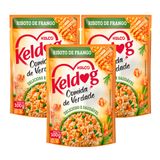 Kit 3 Ração Para Cães Keldog Risoto De Frango Sachê 100g