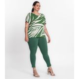 Legging Feminina Plus Size Bengaline Secret Glam Verde Plus G1