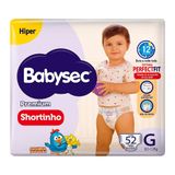 Fralda Descartável Babysec Shortinho Hiper G Com 52 Unidades