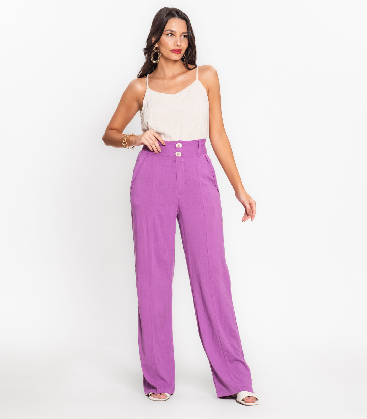 Calça Feminina Em Viscose Endless Roxo P