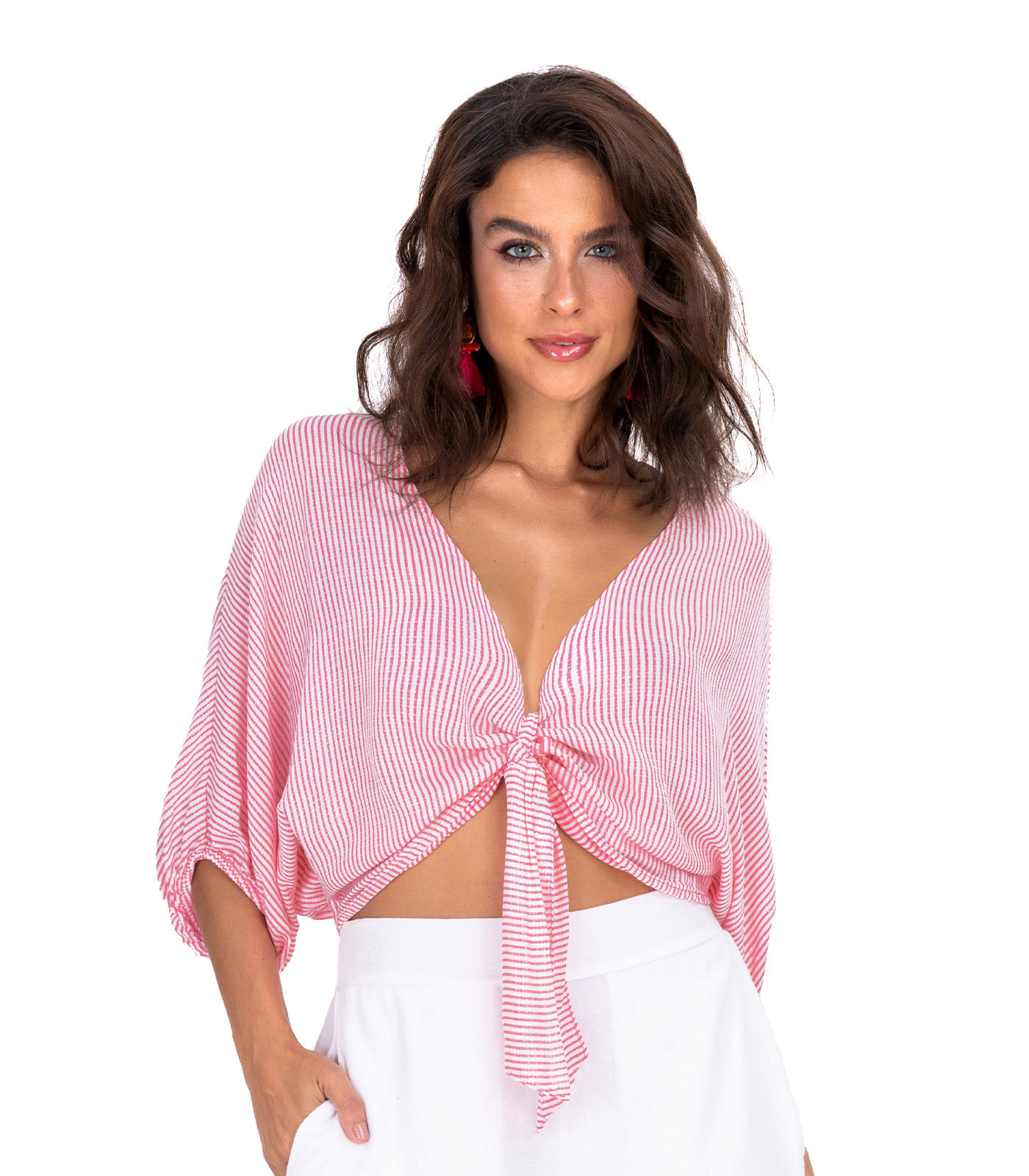 Blusa Feminina Manga 3/4 Endless Rosa G