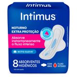 Absorvente Noturno Suave com Abas Intimus 8 Unidades