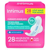 Absorvente Intimus Tecnologia Antibacteriana com Abas 28 Unidades