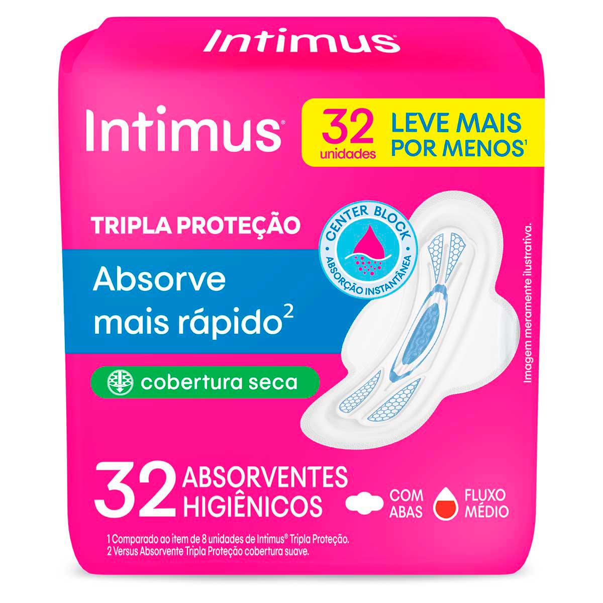 Absorvente Tripla Proteção Seca com Abas Intimus 32 Unidades