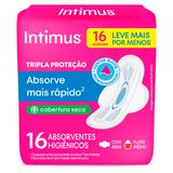 Absorvente Tripla Proteção Seca com Abas Intimus 16 Unidades