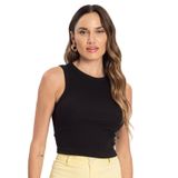 Regata Cropped Feminina Ribana Rovitex Preto Gg