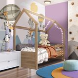 Cama Infantil Solteiro Casinha Aveiro Oak Carrossel Shop Jm