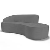 Sofá Living  3 Lugares 210cm Braço Esquerdo Mozart D06 Linho Cinza Escuro - Mpozenato