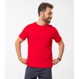 Camiseta Masculina Meia Malha Maquinetada Diametro Vermelho G