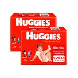 Kit 2 Fralda Huggies Supreme Care Tamanho Xxg Mega 26 Unidades Descartáveis