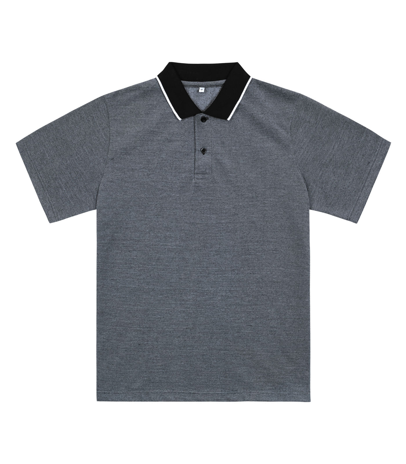 Camisa Polo Masculina Em Piquet Diametro Preto M