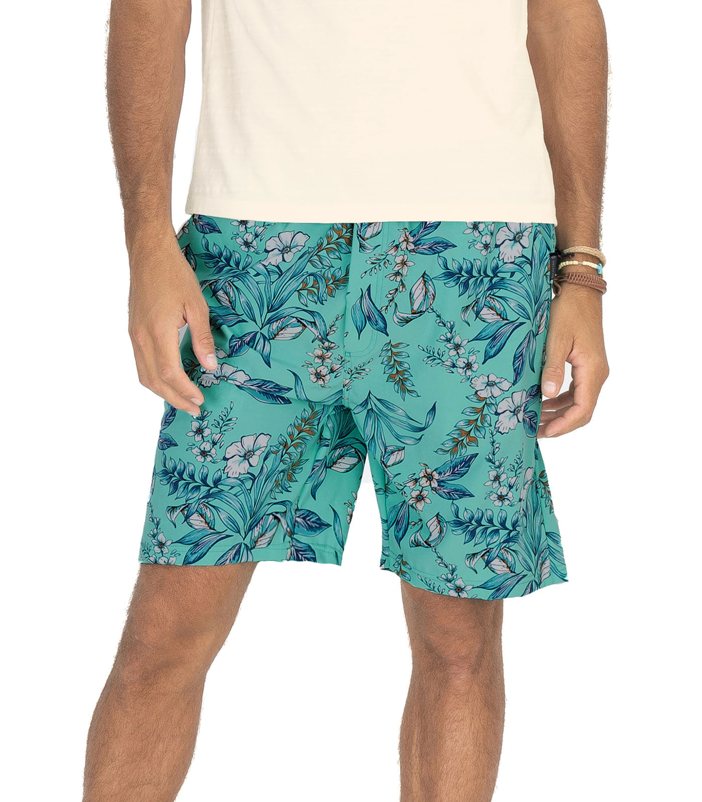 Bermuda Masculina Florida Em Tactel Verde M