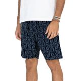 Bermuda Masculina Estampada Em Tactel Diametro Azul Gg