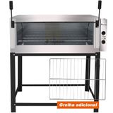 Kit Forno Industrial Venâncio Roma Elétrico Aço Inox Pedra Refratária 220v + Grelha Adicional Feri90