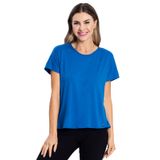 Blusa Feminina Malha Delicate Básica Rovitex Azul M