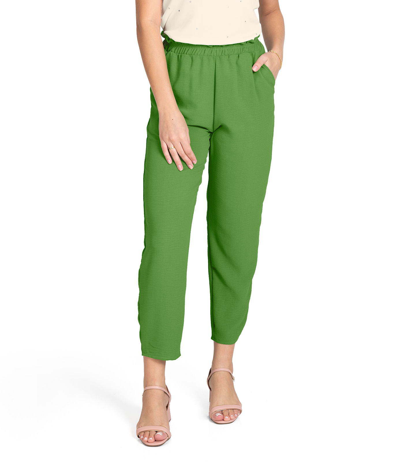 Calça Pantalona Em Air Flow Rovitex Verde G