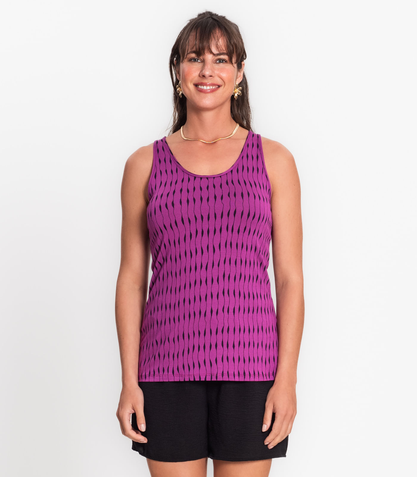 Regata Feminina Decote Redondo Rovitex Roxo Gg