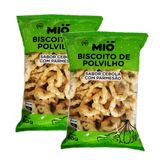 Kit 2 Biscoito De Polvilho Mió Cebola Com Parmesão 80g