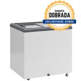 Freezer Horizontal Ghd200h Cinza 200 Litros 2 Tampa Vidro 127v Gelopar