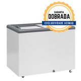 Freezer Horizontal Ghd300h Cinza 300 Litros 2 Tampa Vidro 220v Gelopar