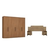 Conjunto Cabeceira E Guarda Roupa Casal Caroline Amendola