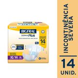 Fralda Geriátrica Bigfral Derma Plus Xg Com 14un Embalagem Econômica